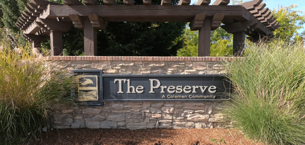 The Preserve Eagle Sign